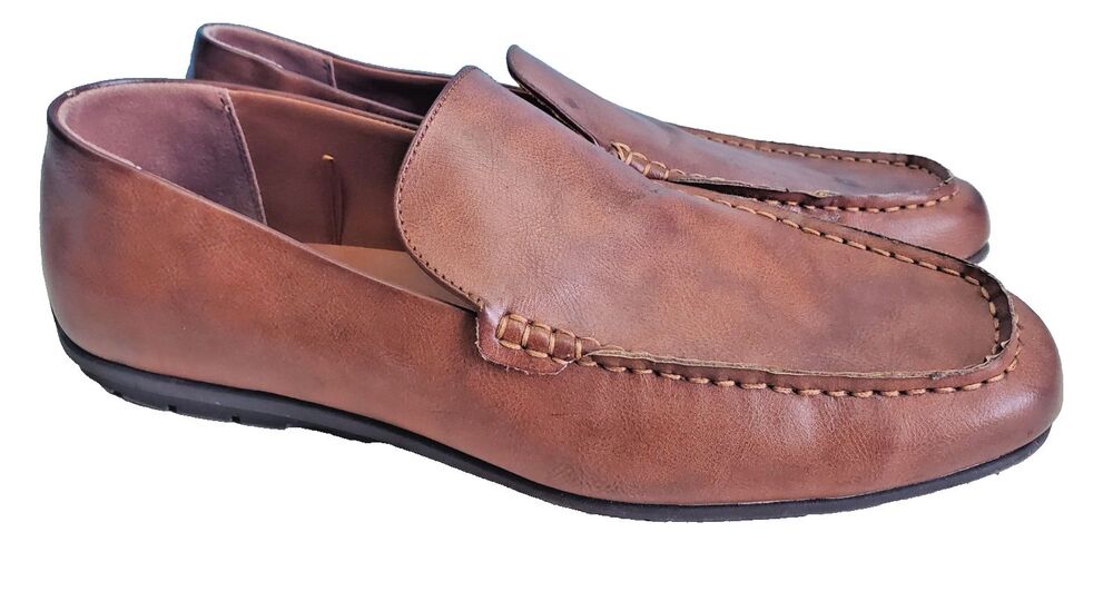 Frye & Co. Boston Men's Brown Leather Driving Loafers Slip On Shoes Size 13 M